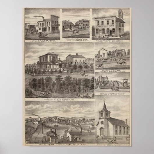 Poster Résidences, entreprises et Ville d'Eyota (Devant)