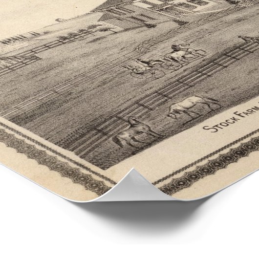 Poster Résidences et ferme de Warrington (Coin)