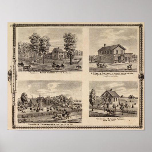 Poster Résidences et magasins dans le comté de Polk (Devant)