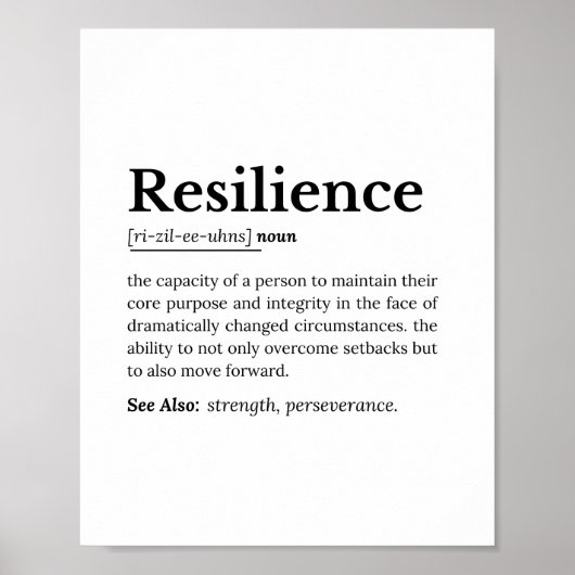 Poster Résilience : Le pouvoir de la persévérance (Devant)