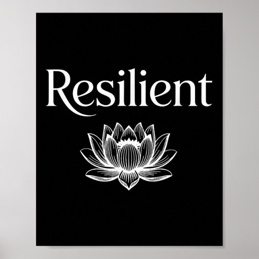 Poster Resilient Mental Strength Self-esteem Motivation R (Devant)