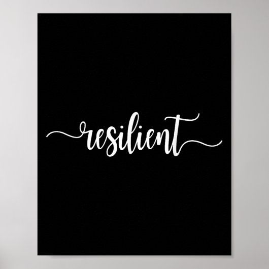 Poster Resilient Mental Strength Self-esteem Motivation R (Devant)