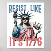 Poster Resist Like Its 1776 No Kings Liberty Statue 4th O (Devant)