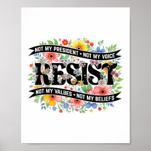 Poster Résistance aux manifestations politiques Pas mon p