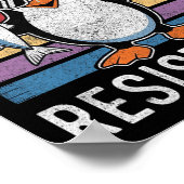 Poster Résistance Cool subtile Tarifs de pingouin protest (Coin)