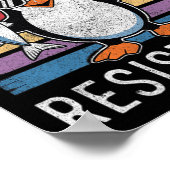 Poster Résistance Cool subtile Tarifs de pingouin protest (Coin)