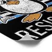 Poster Résistance Cool subtile Tarifs de pingouin protest (Coin)