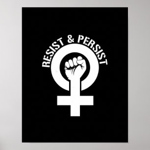 Poster Résistance féministe - résistez et persistez -- 