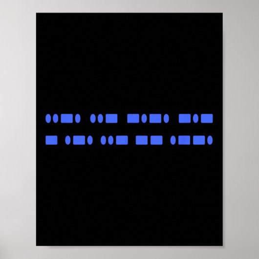 Poster Résistance subtile F T Morse Code 8647 Féministe R (Devant)