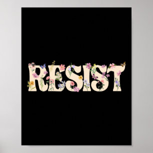 Poster Résiste à la chemise Motif Floral 8647
