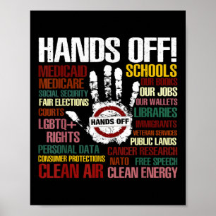 Poster Résiste Statue De La Liberté Mains Hors Prot