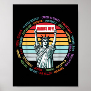 Poster Résiste Statue De La Liberté Mains Hors Prot
