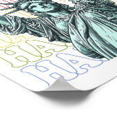 Poster Résiste Statue De La Liberté Mains Hors Prot (Coin)
