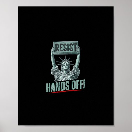 Poster Résiste Statue De La Liberté Mains Hors Prot (Devant)