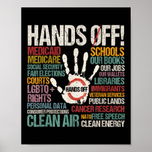 Poster Résiste Statue De La Liberté Mains Hors Prot
