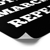 Poster Résister à la marche de protestation répéter (Coin)