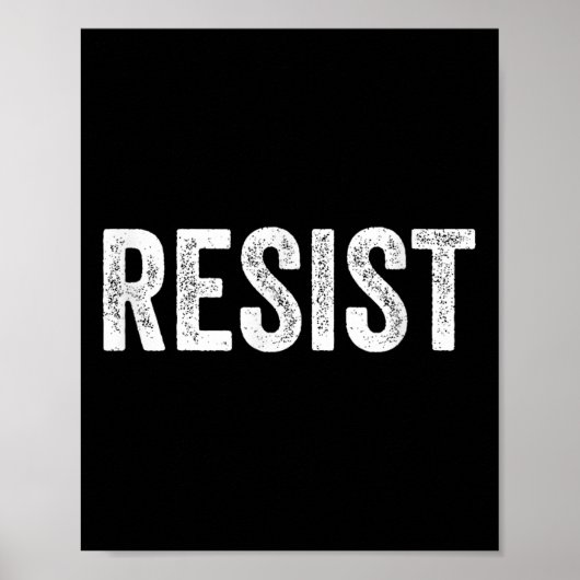 Poster Résister à la protestation anti-Trump Marche de dé (Devant)