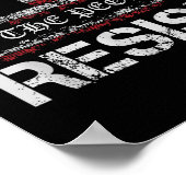 Poster Résister à la protestation de Trump contre le drap (Coin)