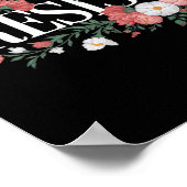 Poster Résister à la protestation florale Trump Anti Trum (Coin)