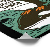 Poster Résister à l'activisme des pingouins Design graphi (Coin)