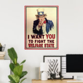 Poster Résister à l'État providence (Bureau à domicile)