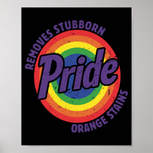 Poster Résister à Trump Supprimer Têtu Orange Tendance M