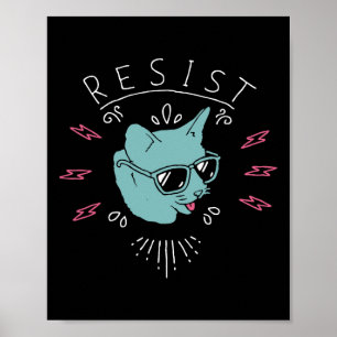 Poster Résister au chat Trump Anti Trump Protestation Ant