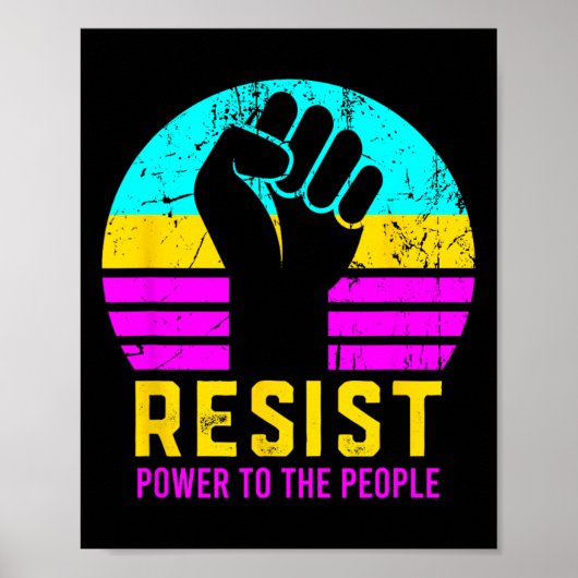 Poster Résister Au Pouvoir Fasciste Du Peuple (Devant)