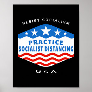 Poster Résister au socialisme - Pratiquer la distanciatio