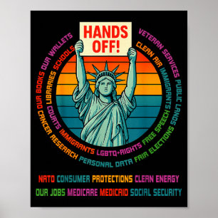 Poster Résister Résistance Usa Statue De La Liberté Lâche