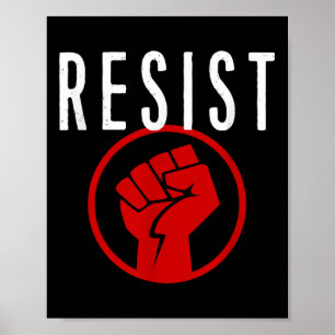 Poster Résistez À La Chemise Poing - Faites Partie De La