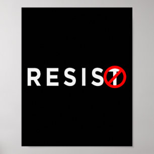 Poster Résistez à la Chemise #Résistez à l'anti-Trump #in