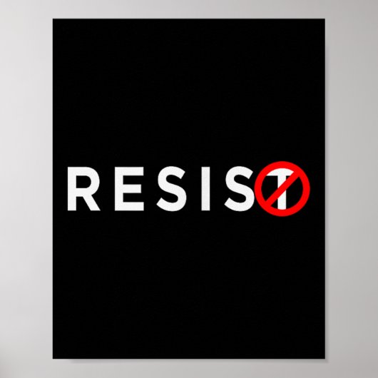 Poster Résistez à la Chemise #Résistez à l'anti-Trump #in (Devant)