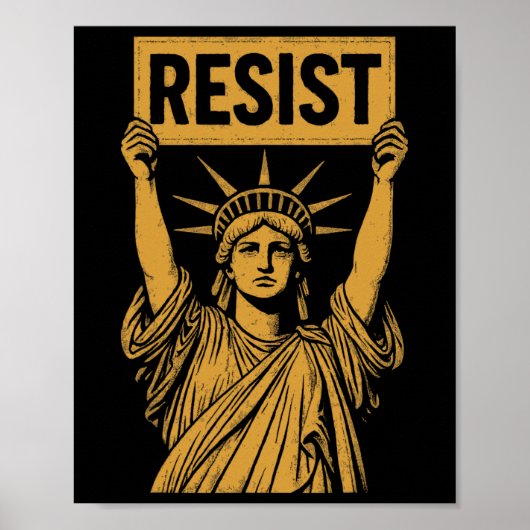 Poster Résistez À La Manifestation De La Statue De La Lib (Devant)