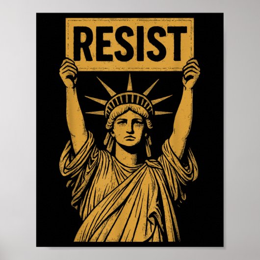 Poster Résistez À La Manifestation De La Statue De La Lib (Devant)