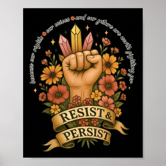 Poster Résistez à la persistance de la protestation pour (Devant)