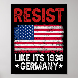 Poster Résistez à la situation de 1938 Allemagne Historiq