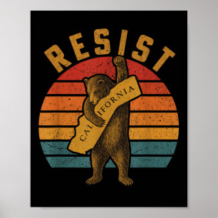 Poster Résistez à l'ours de Californie