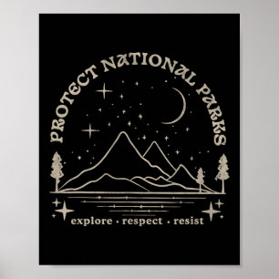 Poster Résistez à protéger nos parcs nationaux Graphic An