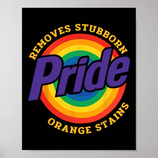 Poster Résistez à Trump, enlevez les taches orange tenace (Devant)