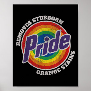 Poster Résistez à Trump Enlevez les Taches Orange Tenaces