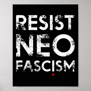 Poster Résistez au néo-fascisme et aux cadeaux anti-Trump