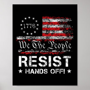 Poster Résistez aux mains écartées vintage We The People