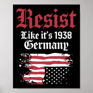 Poster Résistez comme c'est 1938 Allemagne Drapeau améric