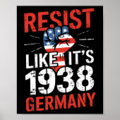 Poster Résistez comme en 1938 Allemagne Un militant rejet (Devant)