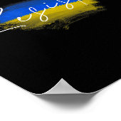Poster Résistez Drapeau Ukraine Ukrainien (Coin)