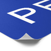 Poster Résistez et persistez bleu (Coin)