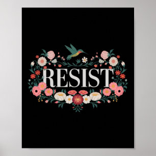 Poster Résistez Fleur Protestation Trump Anti Trump 5