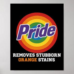 Poster Résistez Trump Enlevez Taches Orange Tenaces Fiert