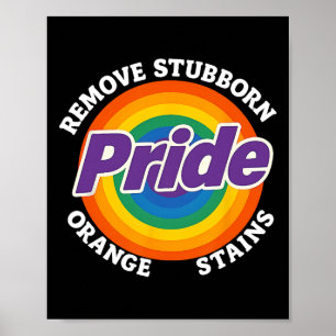 Poster Résistez Trump Enlevez Taches Orange Tenaces Fiert